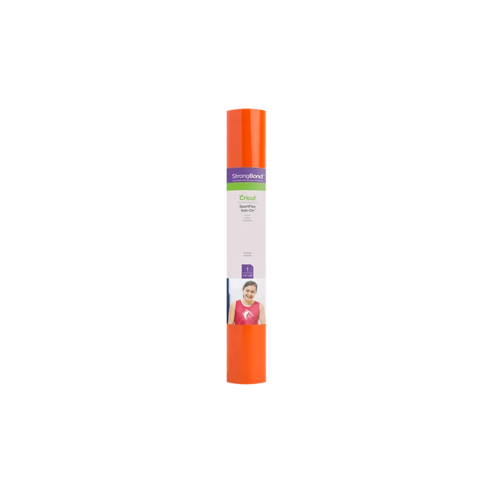 Cricut SportFlex Iron-On Orange 11"x24"  Stretch Heat Transfer Vinyl