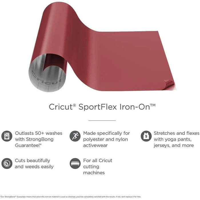 Cricut SportFlex Iron-On  Wine 30x61 cm