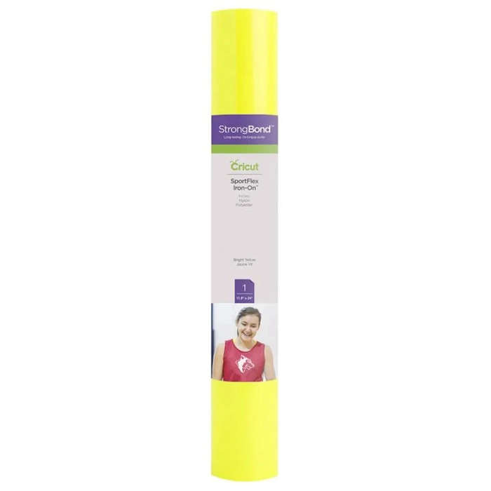 Cricut SportFlex Iron-On Yellow 27.9x61cm  Heat Transfer Vinyl