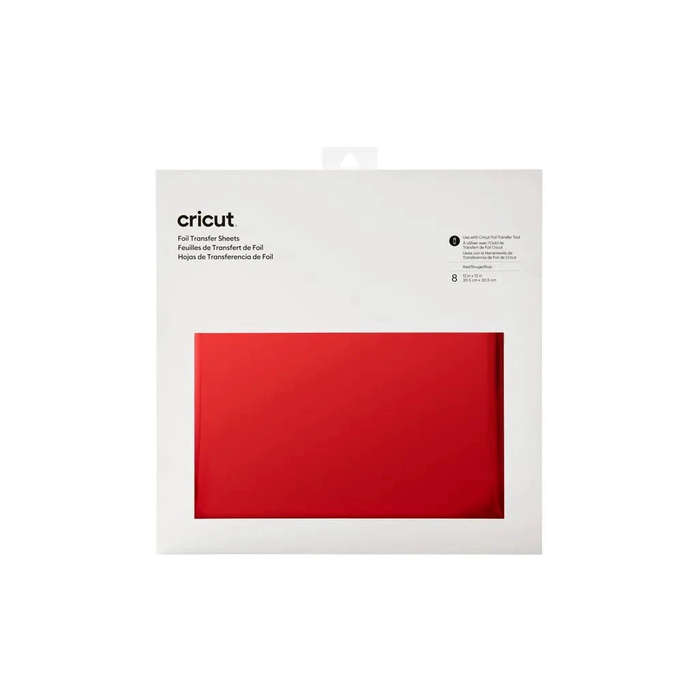 Cricut Transfer Foil Sheets Red 12"x12"  8 Pack