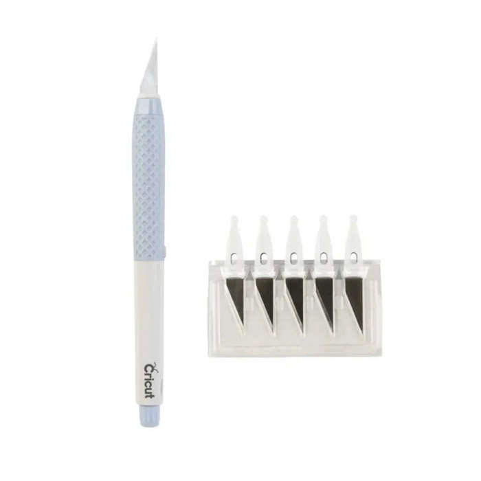 Cricut TrueControl Knife Kit with 5 Blades  Blue & White