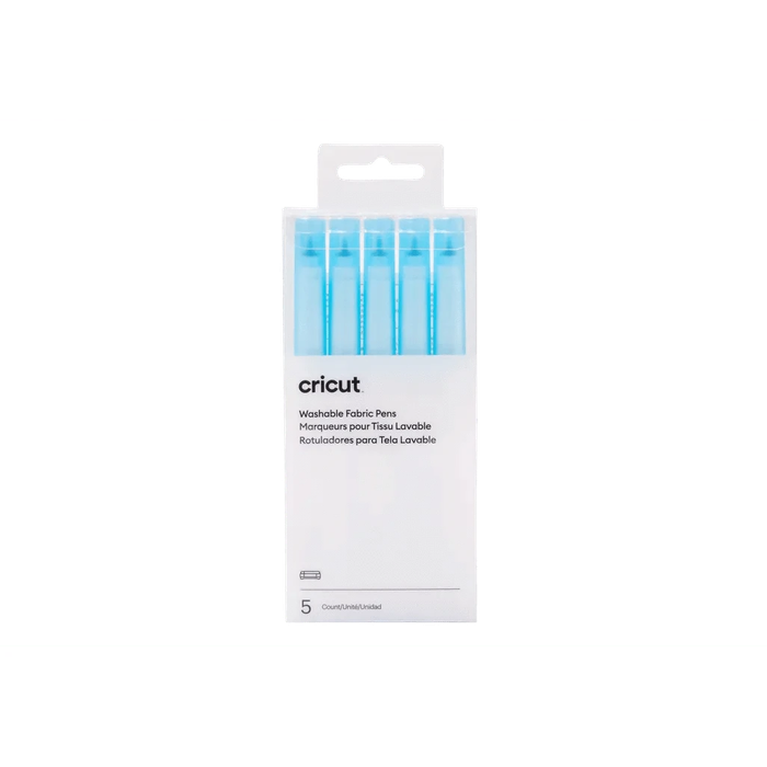 Cricut Washable Fabric Pen Blue 1.0mm  5-Pack for Fabric Marking