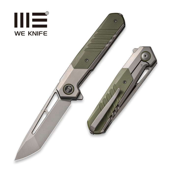 WEKNIFE Arsenal Flipper & Thumb Hole Knife Titanium & G10 Handle (3.56" CPM 20CV Blade) WE20073-1