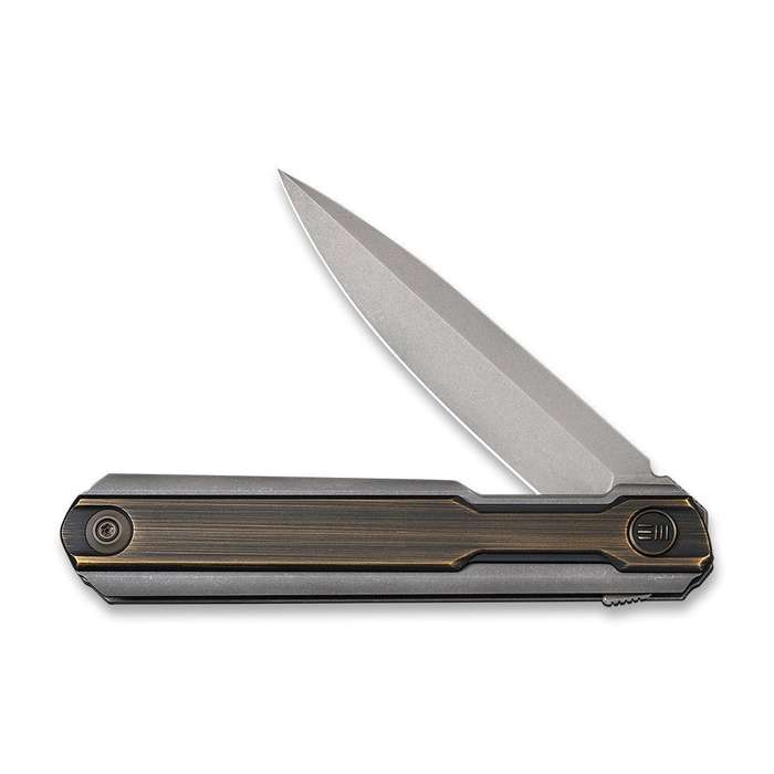WEKNIFE Peer Flipper Knife Titanium & Brass Handle (3.46" CPM 20CV Blade) 2015E