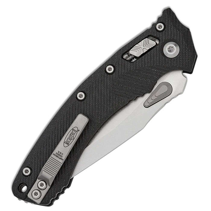 Microtech Amphibian RAM-LOK S/E Fluted Black G10 Stonewash Std 137RL-10FLGTBK