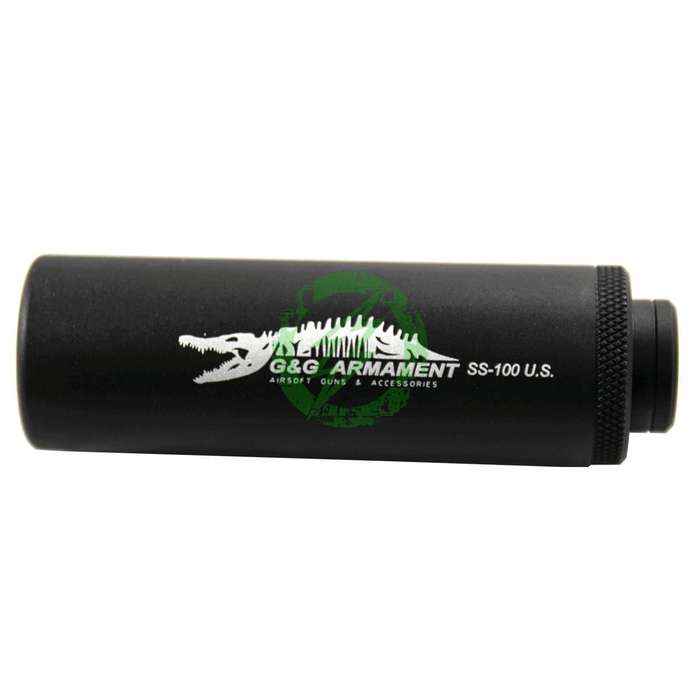 G&G SS-100 Mock Suppressor Black 14mm Airsoft Accessory