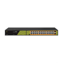 GENATA 24 Port 10/100/1000Mbps PoE + 2 RJ45 + 2 SFP Switch Part No: NW115-6