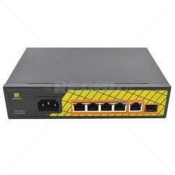 GENATA 4 Port Gigabit PoE + 1 Gbps RJ45 + 1 SFP Switch Part No: NW101