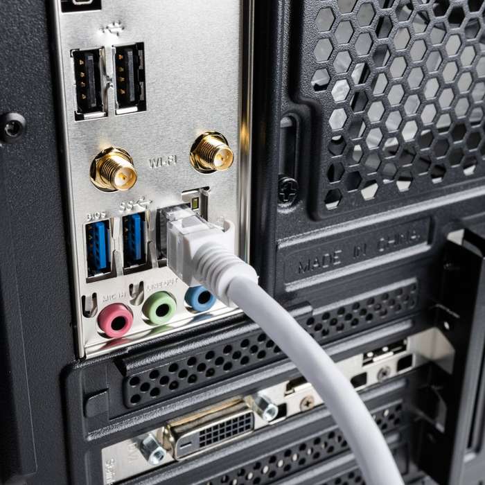 Gizzu Cat6 UTP Fly Lead Ethernet Network Cable 20m  High-Speed White Connectivity Solution