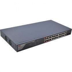 Hikvision 24 Port 10/100 PoE Smart + 2 Gbps RJ45/SFP (Combo) Switch Part No: NW298-1