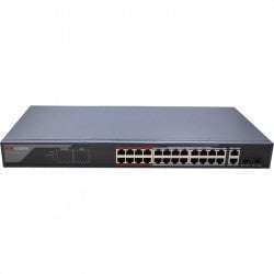 Hikvision 24 Port 10/100 PoE Smart + 2 Gbps RJ45/SFP (Combo) Switch Part No: NW298-1