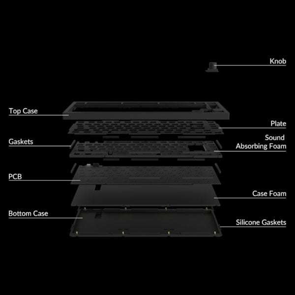Keychron Q1 75% Barebone RGB Wired Keyboard  Black