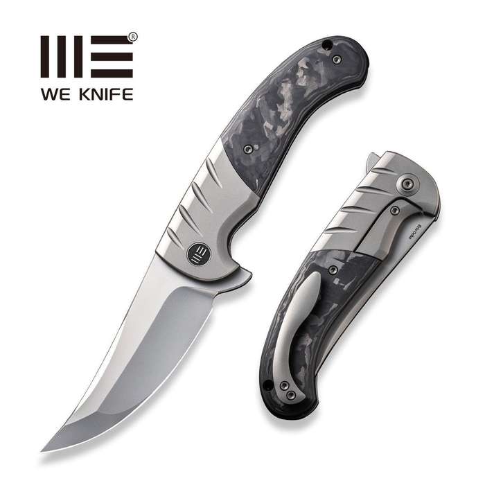 WEKNIFE Curvaceous Flipper Knife Titanium & Carbon Fiber Handle (3.70" CPM 20CV Blade) WE20012-1