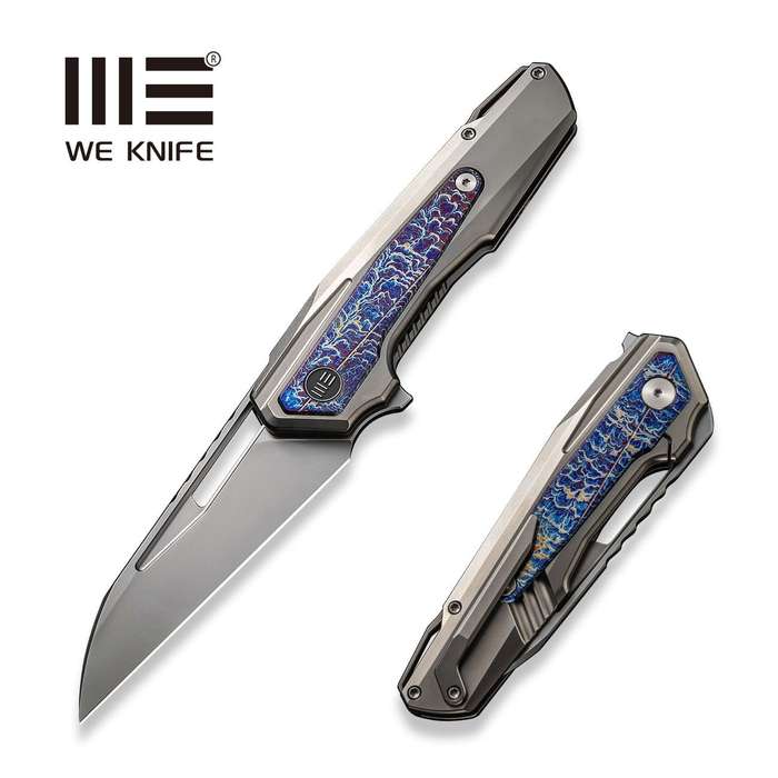 WEKNIFE Falcaria Flipper & Thumb Hole Knife Titanium Handle (3.64" CPM 20CV Blade) WE23012B-1