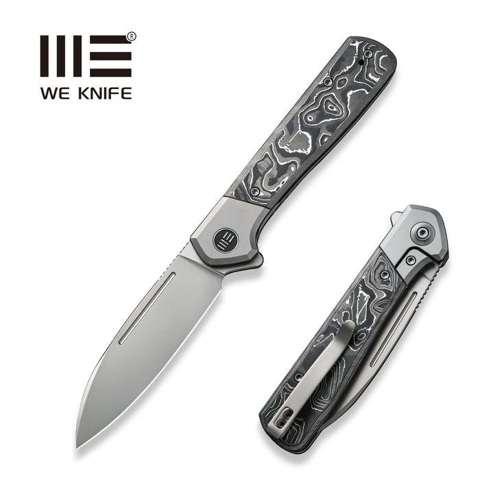 WEKNIFE Soothsayer Flipper Knife Titanium & Carbon Fiber Handle (3.48" CPM 20CV Blade) WE20050-3