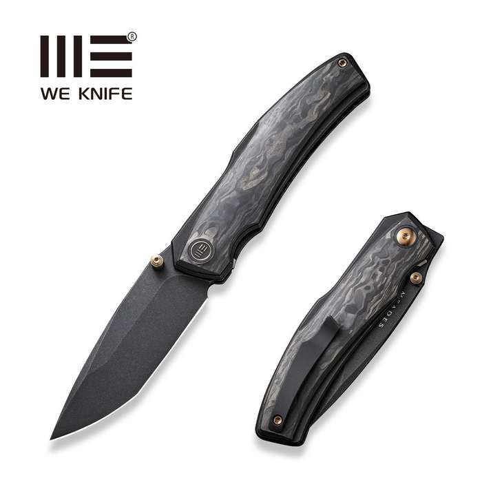 WEKNIFE Swordfin Front Flipper & Thumb Stud Knife Carbon Fiber Handle (3.28" CPM 20CV Blade) WE23...