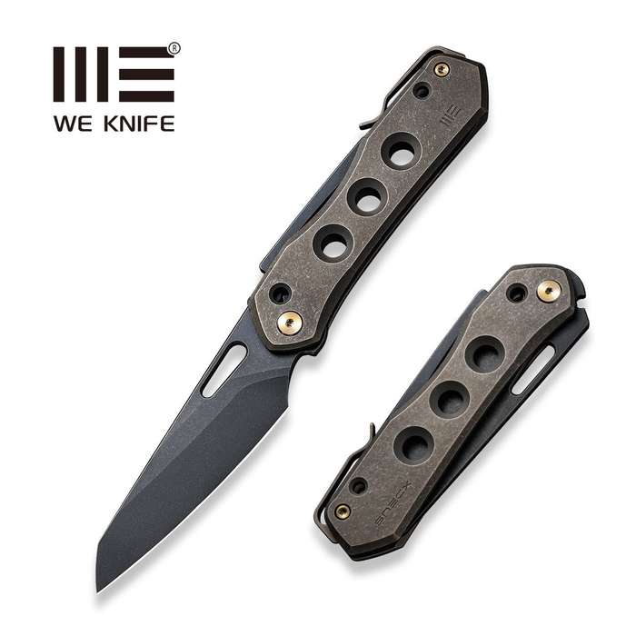 WEKNIFE Vision R Manual Thumb & Thumb Hole & Superlock Knife Titanium Handle (3.54" CPM 20CV Blad...