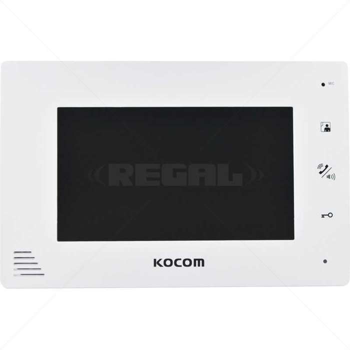 Kocom CC03-13 4-Wire 7" Colour Hands-Free Monitor in White for Intercom
