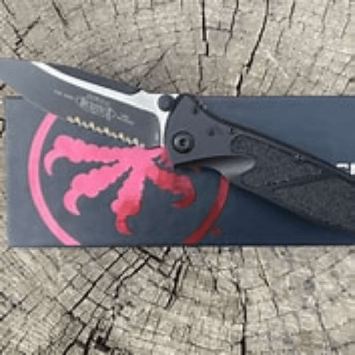 Microtech Socom Elite S/E-M Black Tactical Partial Serrated  160-2T