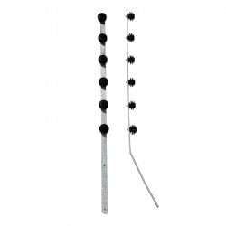 Nemtek 6-Line Flat Bar Straight Galvanised PC BB Fence Pole - Strong Electric Fencing