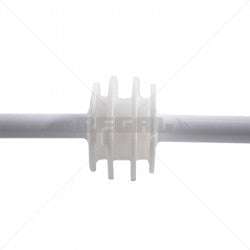 Nemtek 6-Line Round Bar White Fence Pole - Durable and Stylish Electric Fencing
