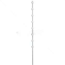 Nemtek 8-Line Round Bar Galvanised PC WB Fence Pole - Heavy-Duty Fencing