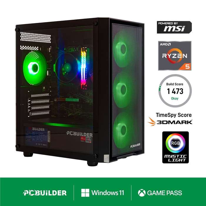 PCBuilder Ryzen 5 5600GT DEFENDER Windows 11 Gaming PC  Powerful and Efficient
