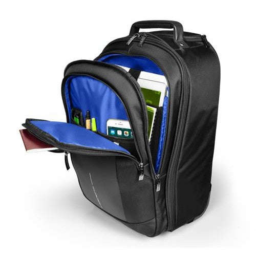 Port Designs Chicago EVO 15.6" Black Trolley Travel Bag  Secure & Stylish Laptop Carry