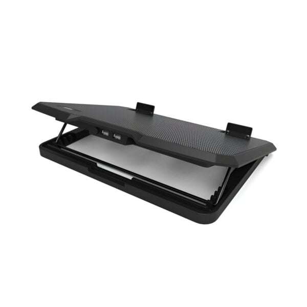 Port Connect Ergonomic Notebook Cooler Pro, with Dual Fans & USB Ports