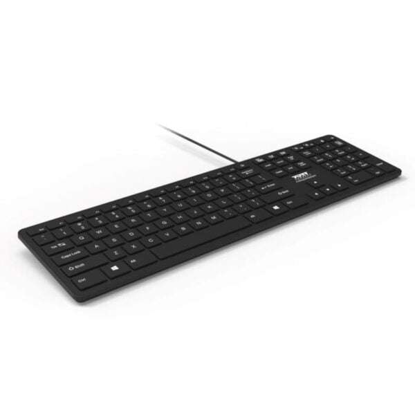 Port Connect Office Executive Low Profile 109key Wired Keyboard  Black