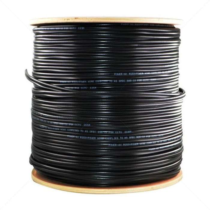 RG59 Coaxial Cable with Power  300m White | 75 Ohm