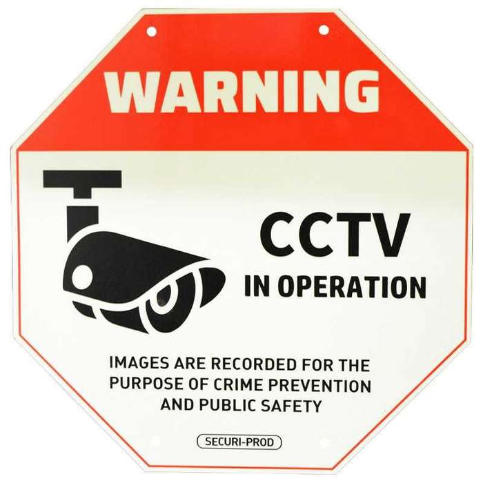 Securi-Prod CCTV Sign Luminous Large 325 x 325mm