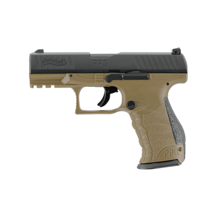Umarex T4E Walther PPQ M2 Tan Paintball Gas Gun (Semi Auto|Blowback|CO2|8 Rounds|360 FPS|5J|.43 C...