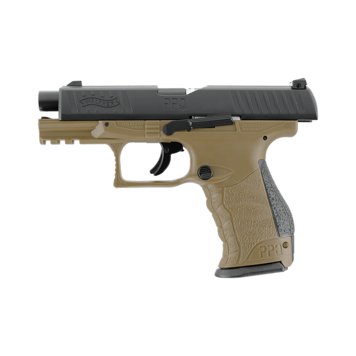 Umarex T4E Walther PPQ M2 Tan Paintball Gas Gun (Semi Auto|Blowback|CO2|8 Rounds|360 FPS|5J|.43 C...