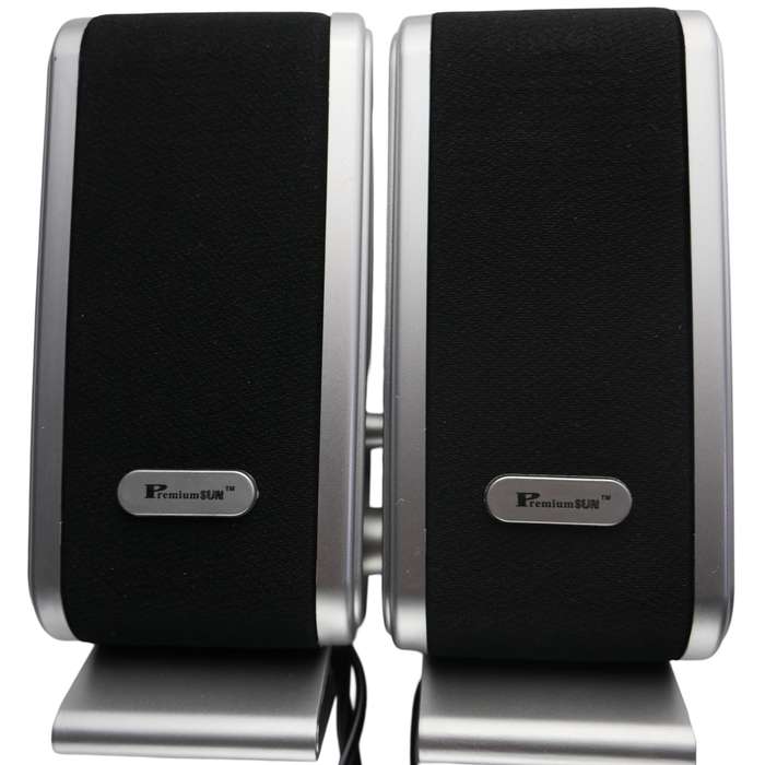 Unique USB Multimedia Speakers Black & Silver  Compact, USB Powered Sound