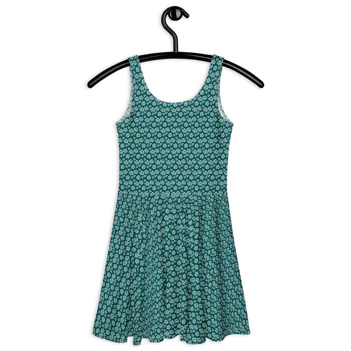 Sherpa Blue Floral Skater Dress
