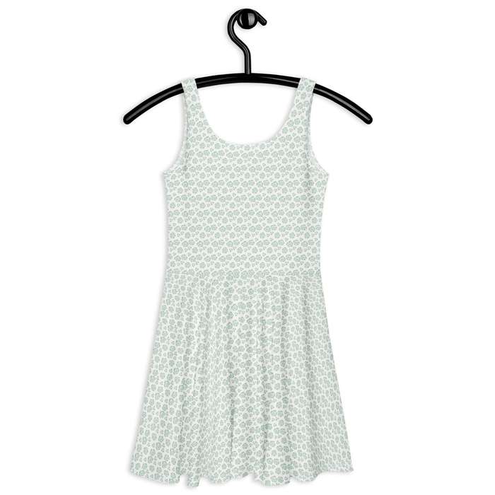 White Floral Skater Dress