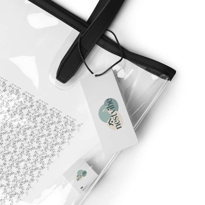 Floral clear tote bag