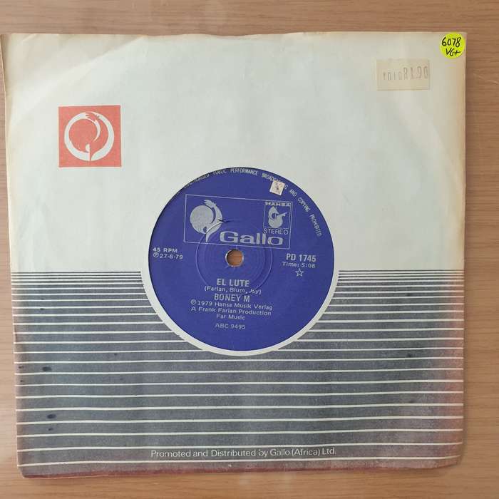 Boney M.  El Lute / Gotta Go Home - Vinyl 7" Record - Very-Good+ Quality (VG+) (verygoodplus)