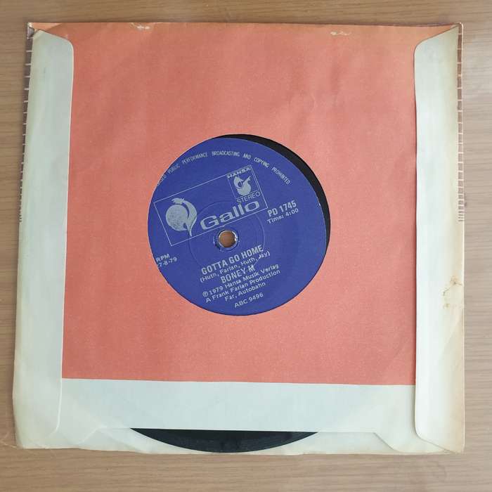 Boney M.  El Lute / Gotta Go Home - Vinyl 7" Record - Very-Good+ Quality (VG+) (verygoodplus)