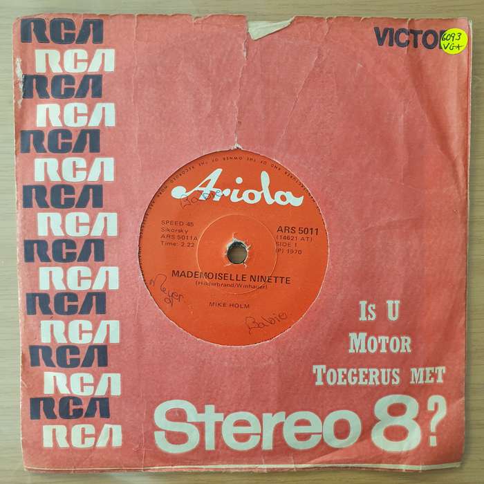Mike Holm  Mademoiselle Ninette - Vinyl 7" Record - Very-Good+ Quality (VG+) (verygoodplus)