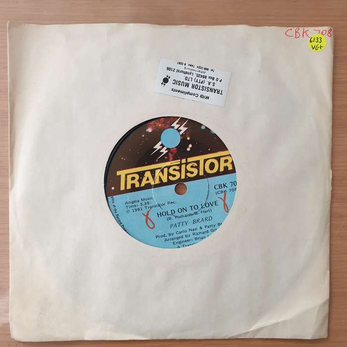 Patty Brard  Hold On To Love - Vinyl 7" Record - Very-Good+ Quality (VG+) (verygoodplus7)
