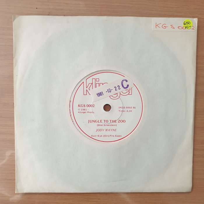Jody Wayne - Jungle to the Zoo - Vinyl 7" Record - Very-Good+ Quality (VG+) (verygoodplus7)