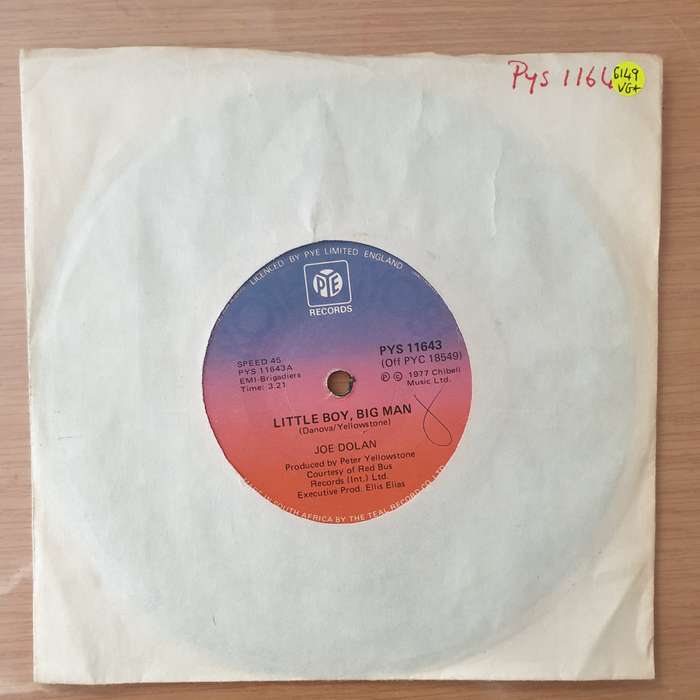 Joe Dolan  Little Boy, Big Man / Bonjour Mademoiselle - Vinyl 7" Record - Very-Good+ Quality (...