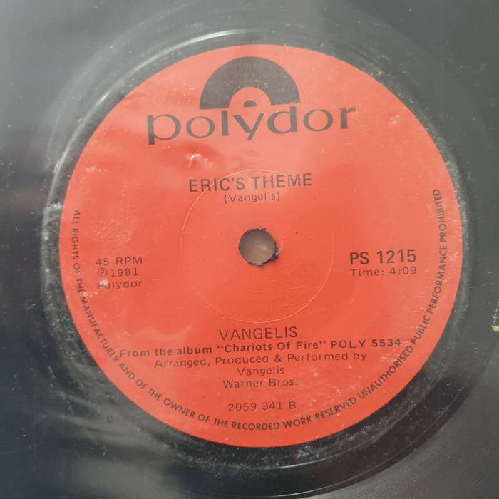 Vangelis  Chariots Of Fire (Titles) - Vinyl 7" Record - Very-Good+ Quality (VG+) (verygoodplus7)
