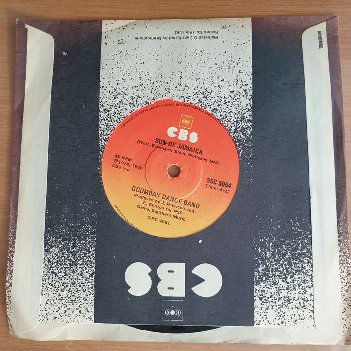 Goombay Dance Band  Sun Of Jamaica - Vinyl 7" Record - Very-Good+ Quality (VG+) (verygoodplus7)