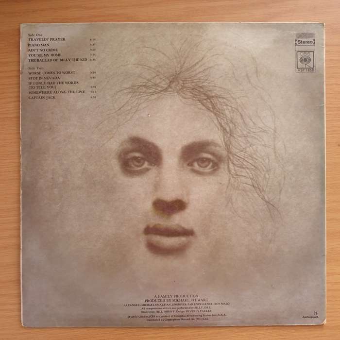 Billy Joel - Piano Man - Vinyl LP Record - Very-Good- Quality (VG-) (minus)