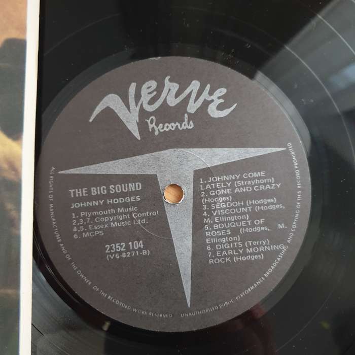 Johnny Hodges And The Ellington Men  The Big Sound - Vinyl LP Record - Very-Good+ Quality (VG+...