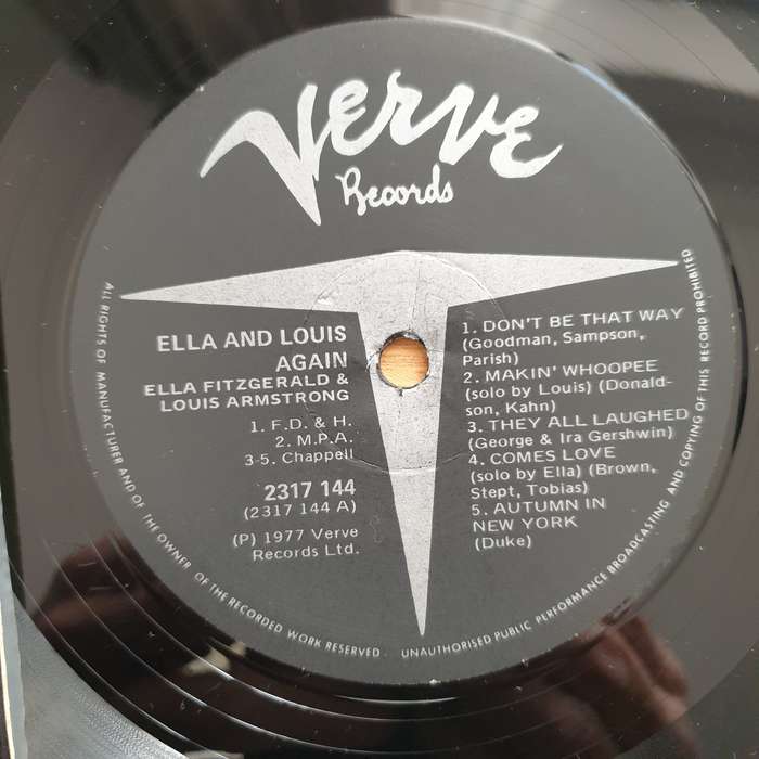 Ella Fitzgerald And Louis Armstrong  Ella And Louis Again - Vinyl LP Record - Very-Good+ Quali...