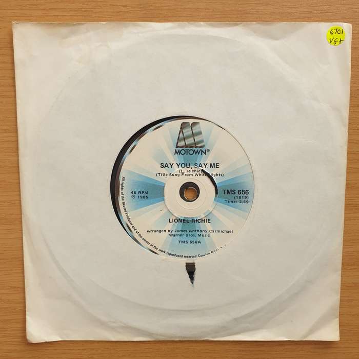 Lionel Richie  Say You, Say Me - Vinyl 7" Record - Very-Good+ Quality (VG+) (verygoodplus7)